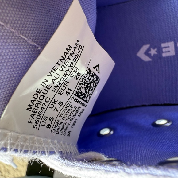 NIB Converse ALL STAR‎ White translucent gray sole - ice -TWILIGHT PULSE NEW 9.5 - Picture 10 of 13